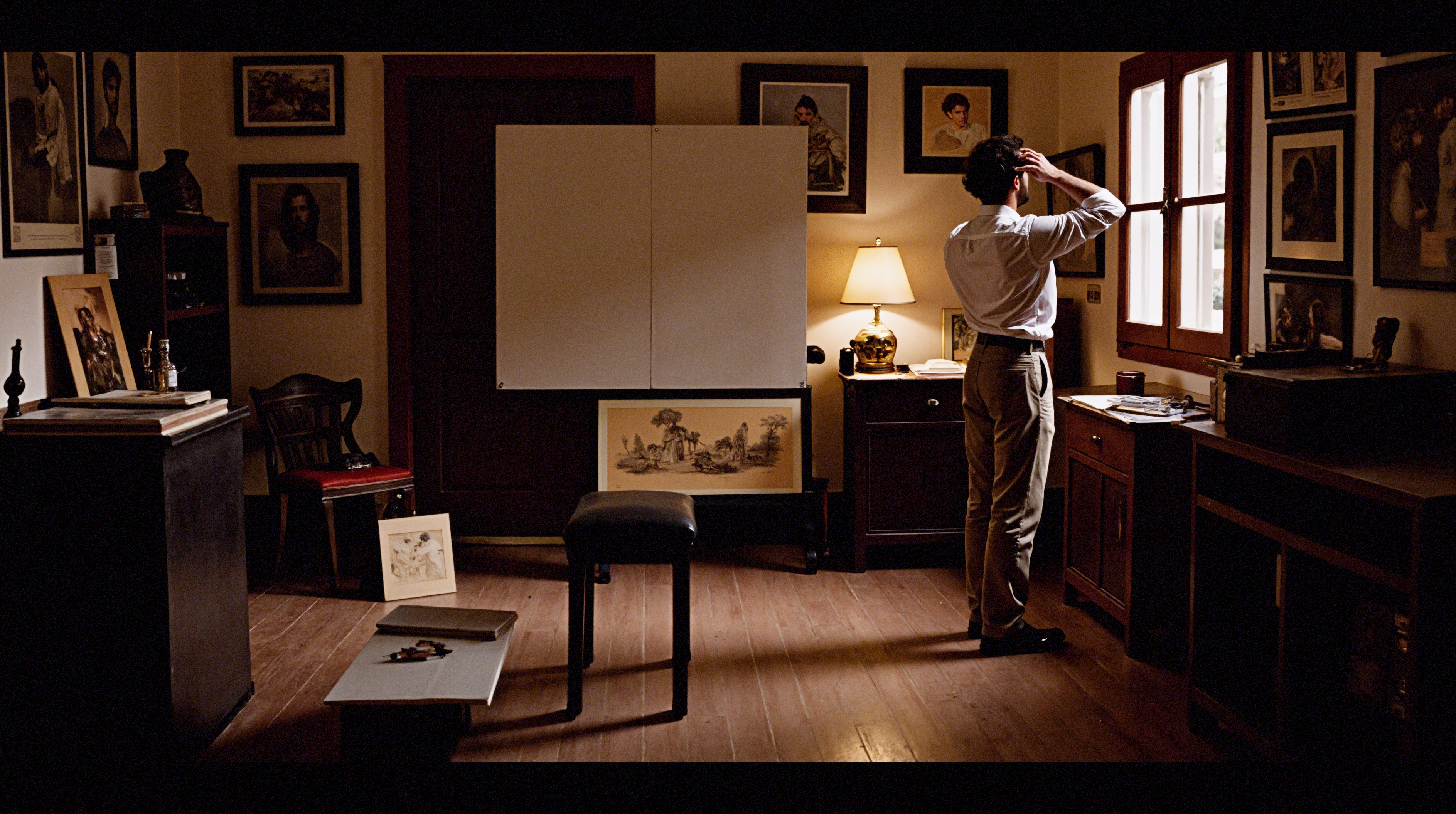 Original window image with beige pants